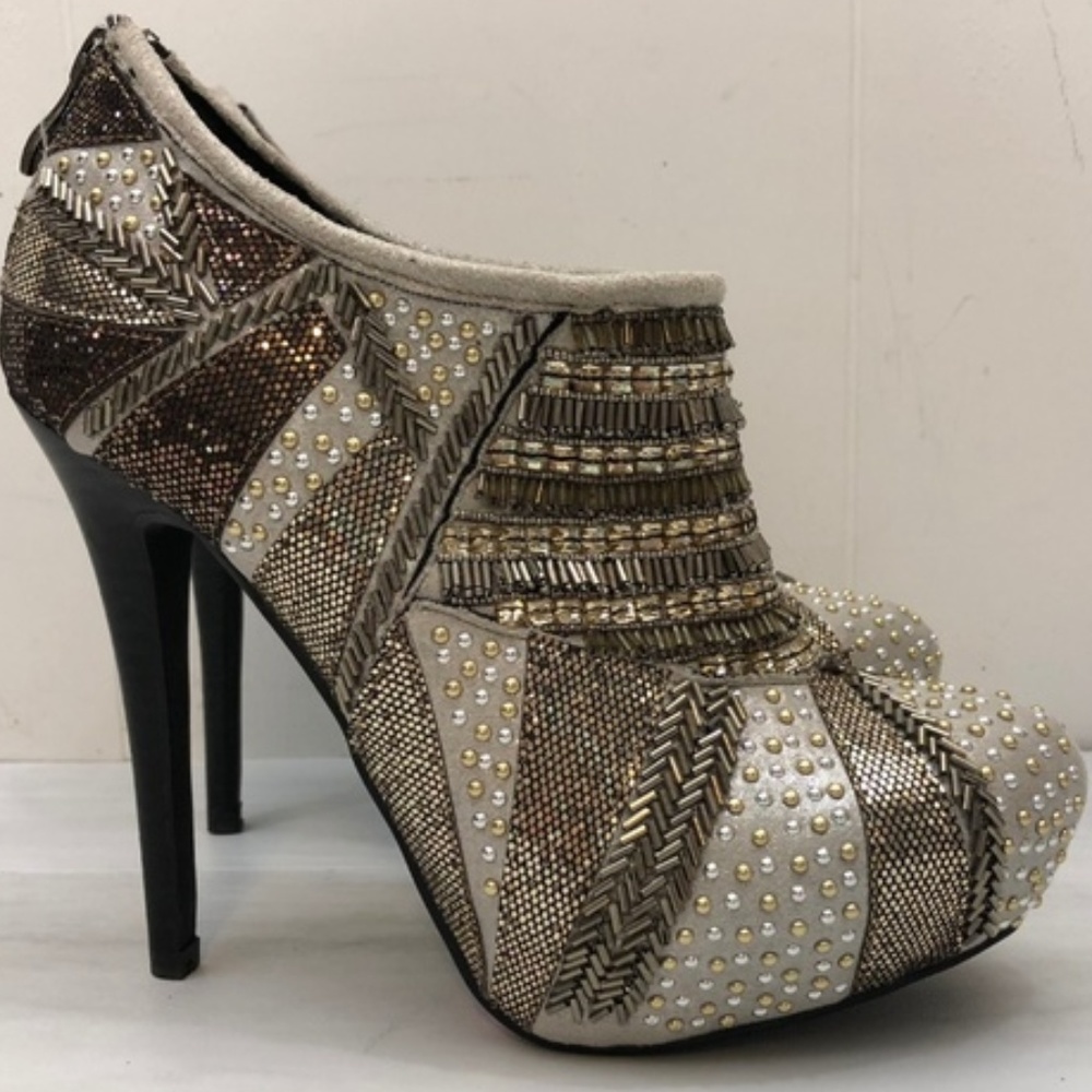 Boston Proper Beaded Stiletto Heels